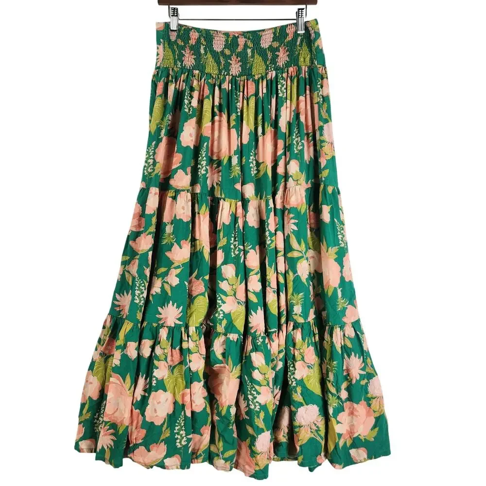 Natural Life Women’s Floral Skirt/Top Set SZ LG Breathable Lightweight EUC - Picture 4 of 14